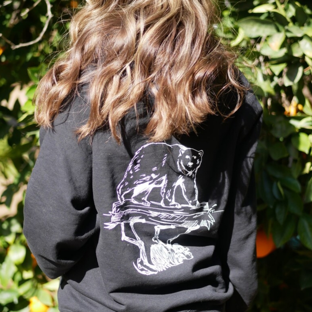 Unisex Black Polar Bear Hoodie